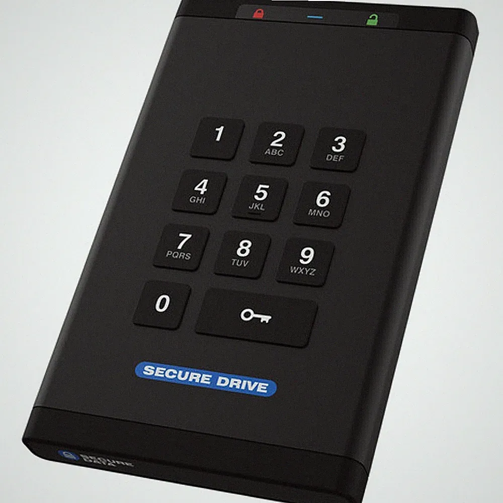 2TB SSD Hard Drive NEW SecureData Secure Drive KP Keypad Portable Encrypted HD