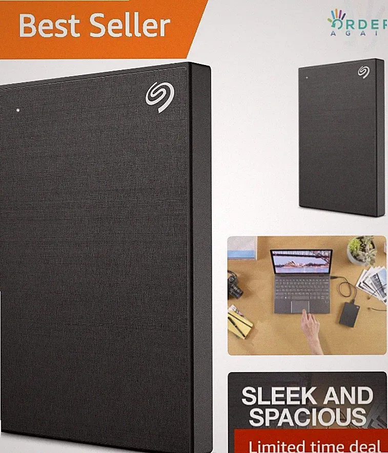 External Hard Drive 2TB USB 3.0 Password Encryption Portable for PC Mac