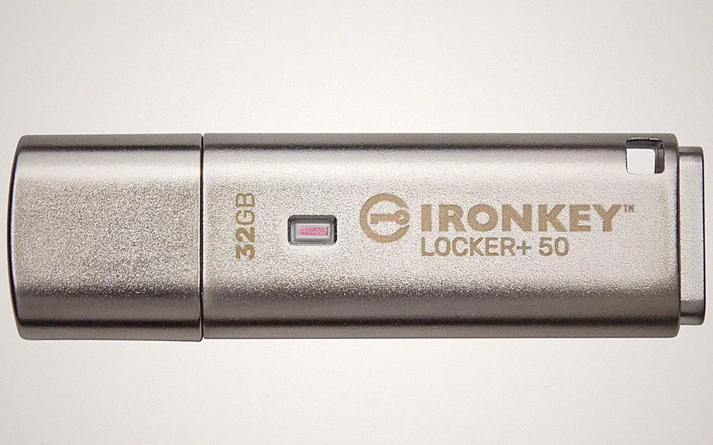 Kingston Ironkey Locker+ 50 32GB Encrypted USB 3.2 Flash Drive Silver