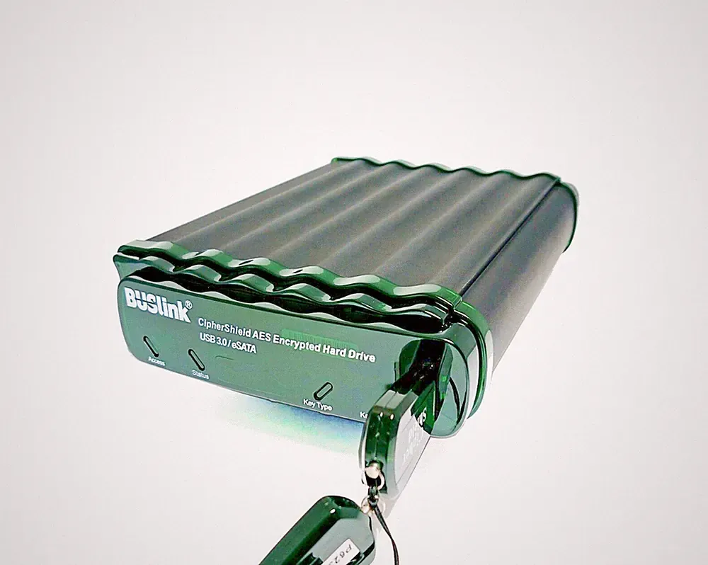 USB 3.2 Gen 1 (3.0) eSATA FIPS 140-2 HIPAA 256-bit AES Hardware Encrypted Drive
